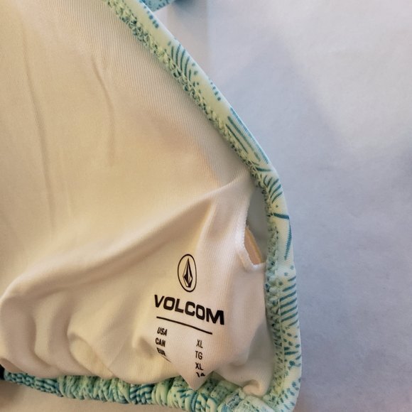Volcom Bikini Swimsuit Triangle Top XL Blue New - Picture 6 of 6